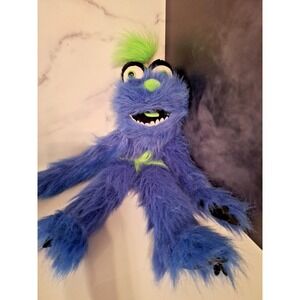 Puppet Company Furry Blue Green Monster Full Body Hand Puppet 24 Inch Squeaker